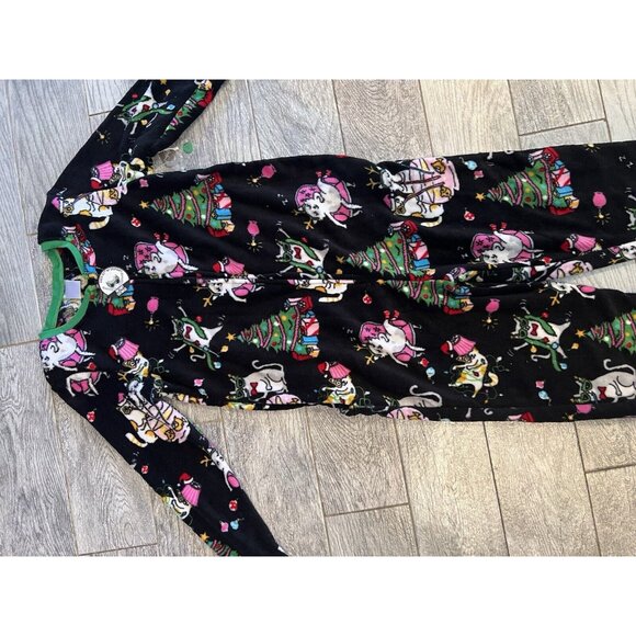 Christmas Pajamas PJs Union Suit Drop Seat 1 pc Small NWT Meowy‎ Catmas Holiday - Picture 10 of 14